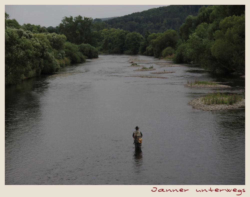 Fliegenfischer in der Eder